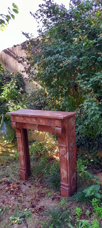 19th century mantel in red Languedoc marble