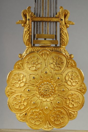Important Gilt Bronze Portico Clock, Restoration Period