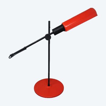 1970 Beautiful red table lamp by Veneta Lumi. Made in Italy