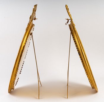 Pair Of Enamel And Gilt Bronze Frames Late 19th Century