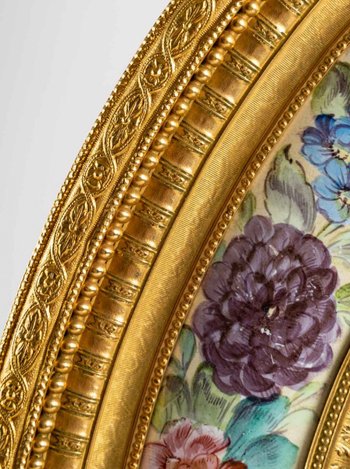 Pair Of Enamel And Gilt Bronze Frames Late 19th Century