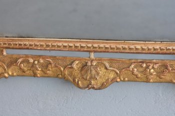 Specchio grande con pare vicino Luigi XIV "La diciottesima volta in legno dorato"