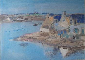 André PLANSON ( 1898-1981 ) Landscape of Brittany.