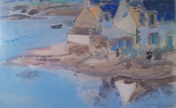 André PLANSON ( 1898-1981 ) Landscape of Brittany.