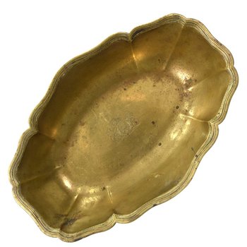 17th Century Toilet Service In Bronze Coat Of Arms