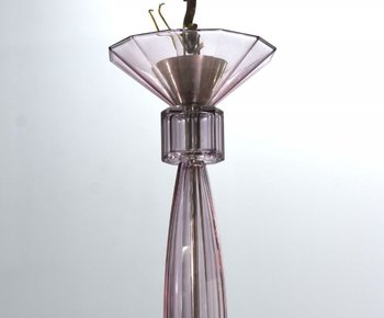 1940s Colored Glass Chandelier