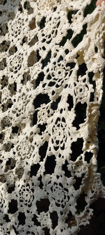 Copriletto in pizzo antico/anni '70