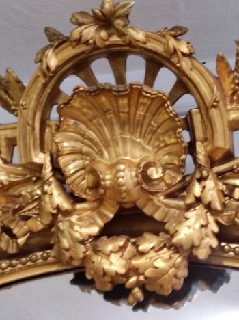 Carved And Gilded Wood Mirror End of XIXth Century