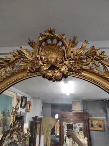 Carved And Gilded Wood Mirror End of XIXth Century