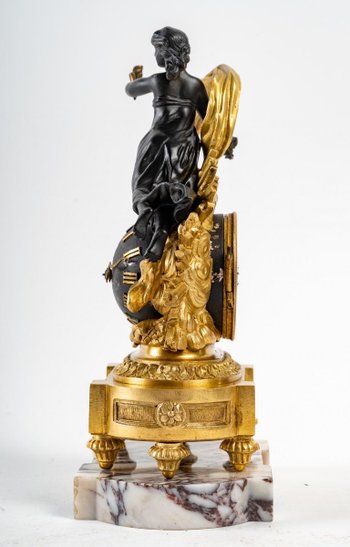 Small Miniature Clock Louis XIV Style End of XIXth Century