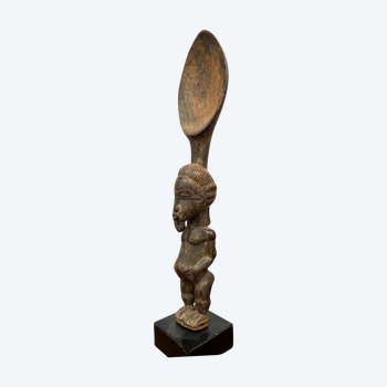 ANTHROPOMORPHIC SPOON Baoulé Culture, Ivory Coast