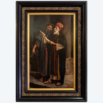 Oil On Canvas Orientalist LORENZO FERRER XIXth Century