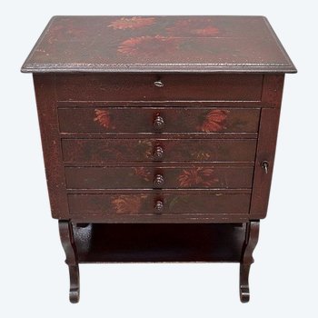 Small Pine and Varnish Cracked Chiffonnier - 1920