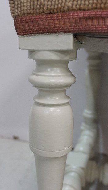 Sgabello in tela e legno, gusto Luigi XIV - Fine del XIX secolo