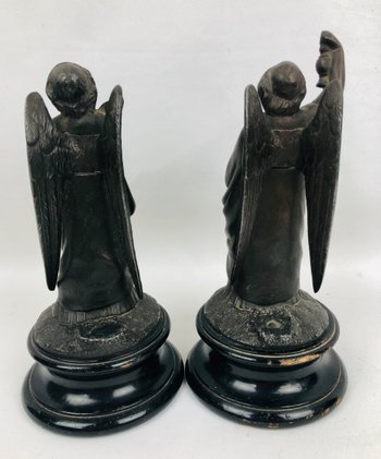 Coppia di sculture religiose, fine XIX secolo.