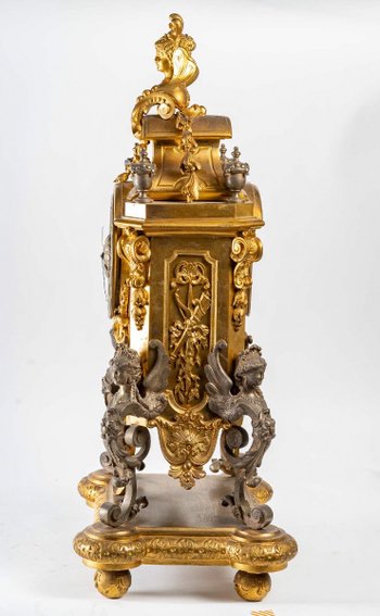 Gilt Bronze Clock Late 19th Century