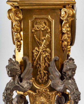 Gilt Bronze Clock Late 19th Century
