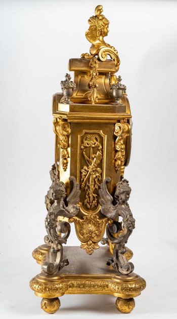 Gilt Bronze Clock Late 19th Century