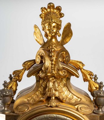 Gilt Bronze Clock Late 19th Century