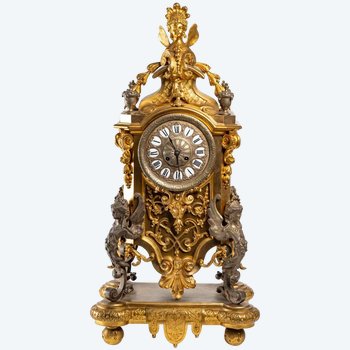 Orologio in bronzo dorato della fine del XIX secolo