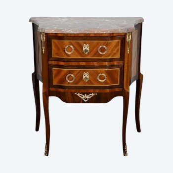 Petite commode d’Entre-deux, style Transition Louis XV / Louis XVI – Début XXe