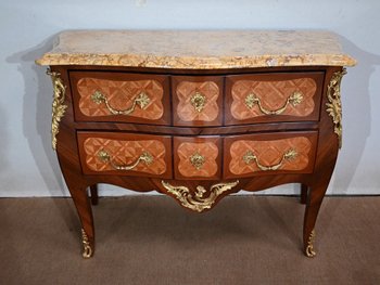 Commode Sauteuse, style Transition Louis XIV / Louis XV – Fin XIXe