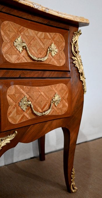 Commode Sauteuse, style Transition Louis XIV / Louis XV – Fin XIXe