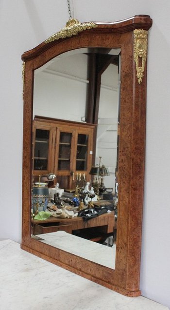 Miroir en Loupe de Thuya, goût Louis XVI – Début XXe