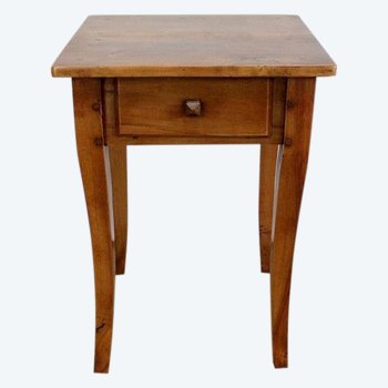 Small solid cherry wood end table, Louis XV taste - 2nd half of the 19th century