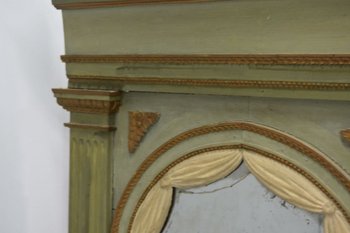 Trumeau In Lacquered And Gilded Wood XIXth