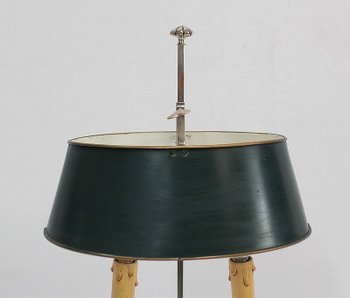 Lampada Bouillotte in metallo argentato, stile Impero - Inizio XX secolo