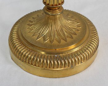Pair of Gilded Bronze Torches, Louis XVI style - Early XXth century