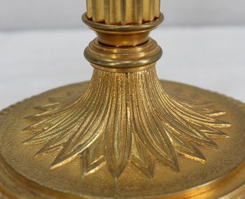 Pair of Gilded Bronze Torches, Louis XVI style - Early XXth century