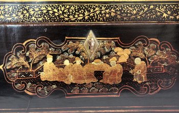 Travel box with Japanese decoration, Napoleon III period - Mid 19th century