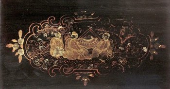 Travel box with Japanese decoration, Napoleon III period - Mid 19th century