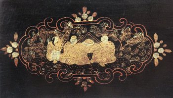 Travel box with Japanese decoration, Napoleon III period - Mid 19th century