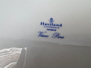6 assiettes plates porcelaine Haviland Limoges Vieux Paris