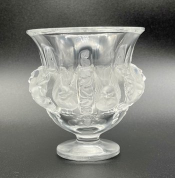 Vase Kristall Lalique Frankreich modele Dampierre Motiv Vögel