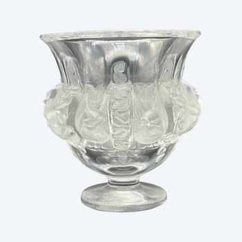 Vaso di cristallo Lalique France disegno uccelli Dampierre