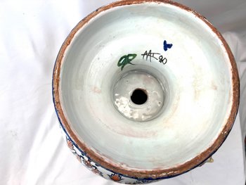 Große Vase Medici Jardinière Fayence Nevers signiert 19.