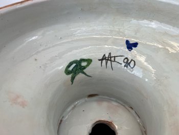Große Vase Medici Jardinière Fayence Nevers signiert 19.
