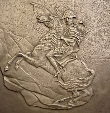 Kaminplatte Kaiser Napoleon Bonaparte zu Pferd 19.