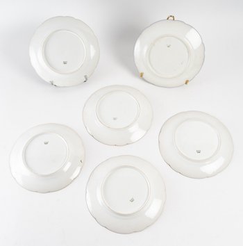 Series of Blue And White Porcelain Plates End of XIXth Century