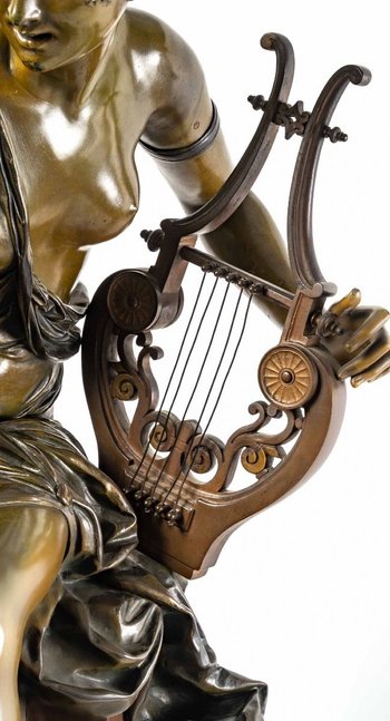 Figure En Bronze Melodie d'Albert Ernest Carrier Belleuse