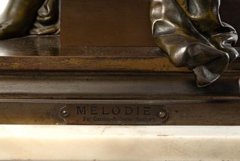 Figure En Bronze Melodie d'Albert Ernest Carrier Belleuse