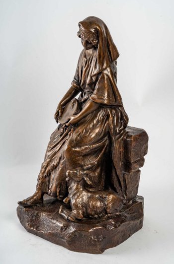 The Young Shepherdess By Mednat, 1900