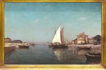 Marine Oil Painting By Charles Malfroy