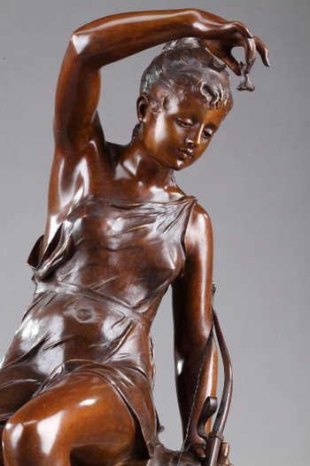 "LA NINFA DI DIANE" IN BRONZO, DA LUCIE SIGNORET-LEDIEU