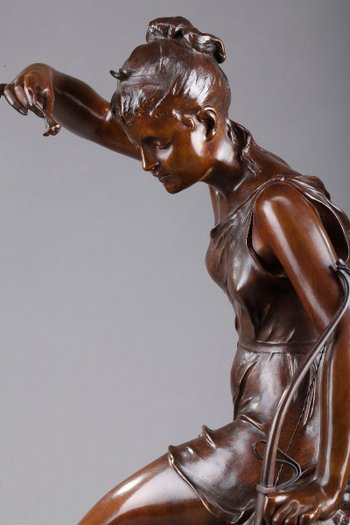 "LA NINFA DI DIANE" IN BRONZO, DA LUCIE SIGNORET-LEDIEU
