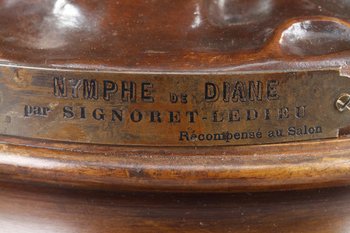 "LA NINFA DI DIANE" IN BRONZO, DA LUCIE SIGNORET-LEDIEU